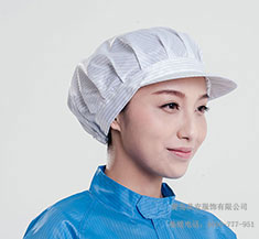 白色無耳網防靜電小工帽